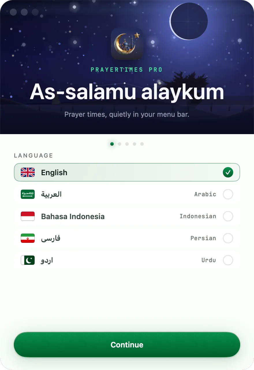 PrayerTimes Pro — Welcome guide