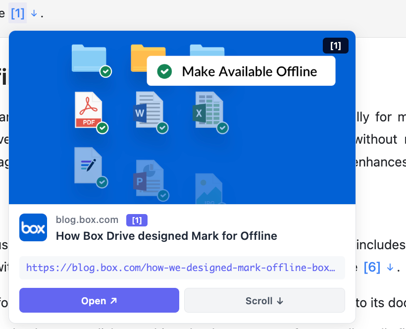 Preview Card Example